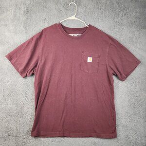 Carhartt Short Sleeve Loose Fit Workwear Shirt Men's Large Original Pocket T K87